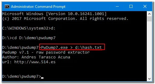 Enter the command prompt