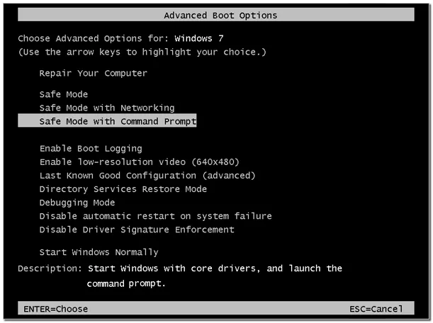 Advanced boot options