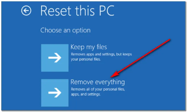 Windows computer factory reset