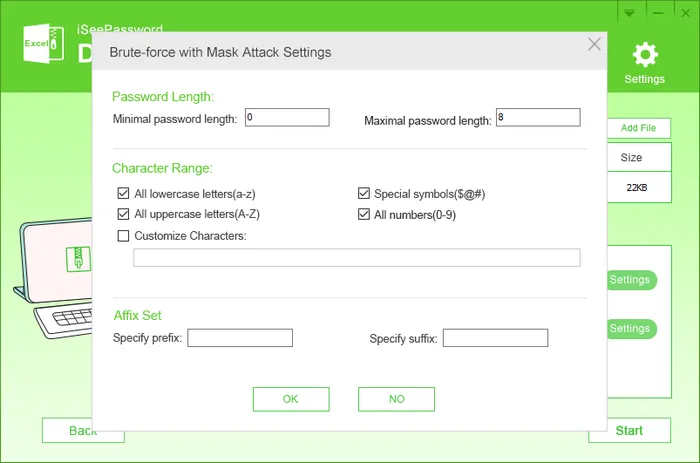 Select the password attack option