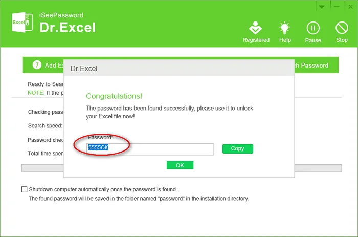 Remove password from Excel