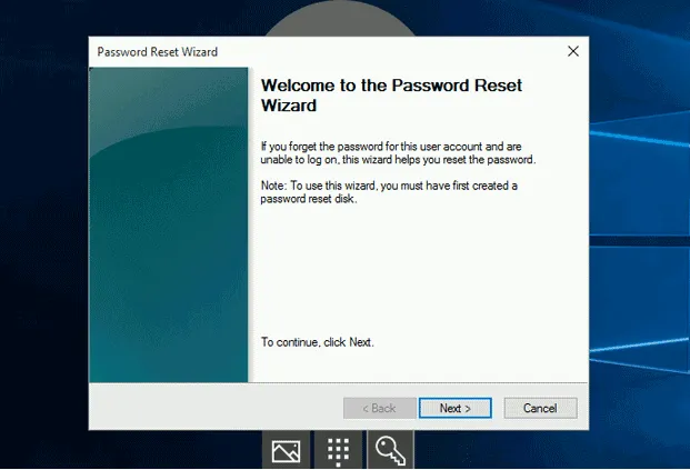 use Windows 10 password reset disk