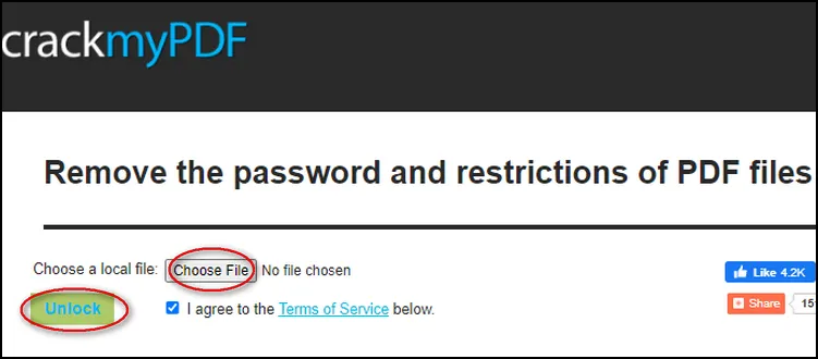 Choose and unlock pdf file