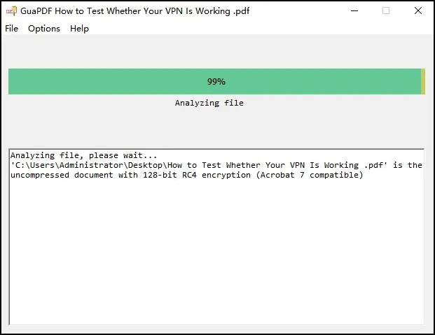 Analyzing file