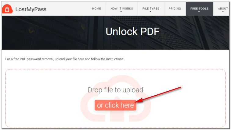 Importing the locked pdf file