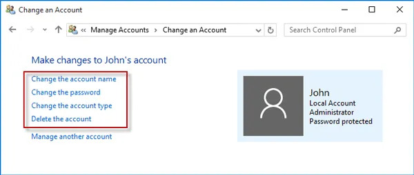 Change Windows Password