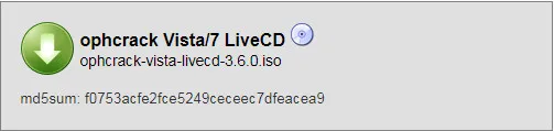 Ophcrack Live CD Download