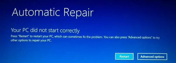 windows 10 automatic repair