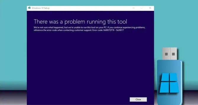 Windows Media Creation Tool Error