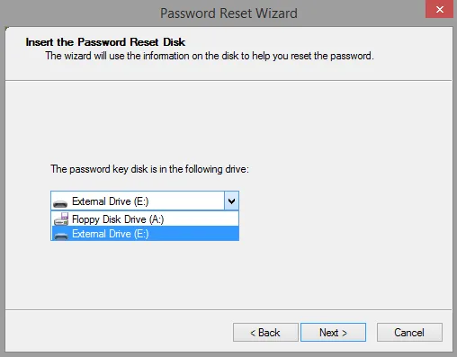 Windows 10 password reset disk
